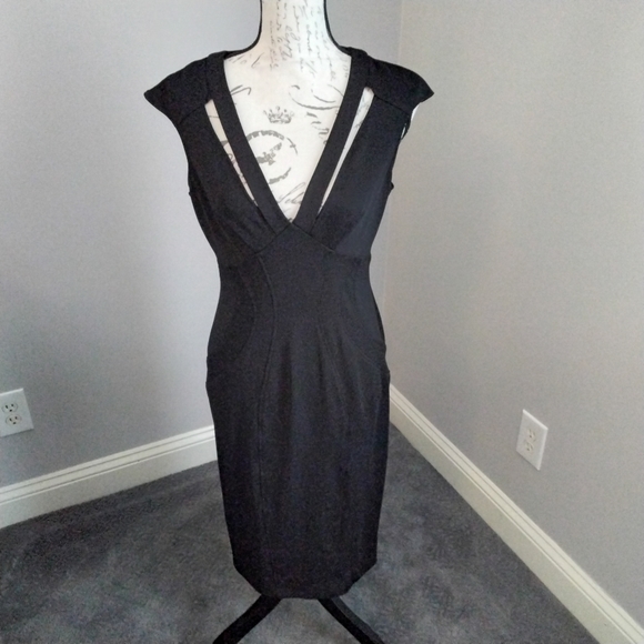 🎉 Host Pick 🎉 Zac by Zac Posen Joni Body-con Black Sheath Dress - S 4/6 - Picture 5 of 14
